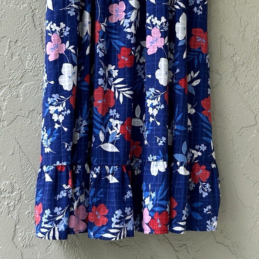 Draper James Women's Small Blue Multicolor Smocked Bodice Sheath Midi Dress NWOT - Picture 5 of 15